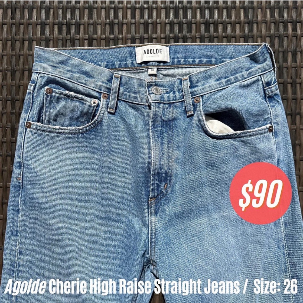 Agolde Cherie High Rise Straight Jeans